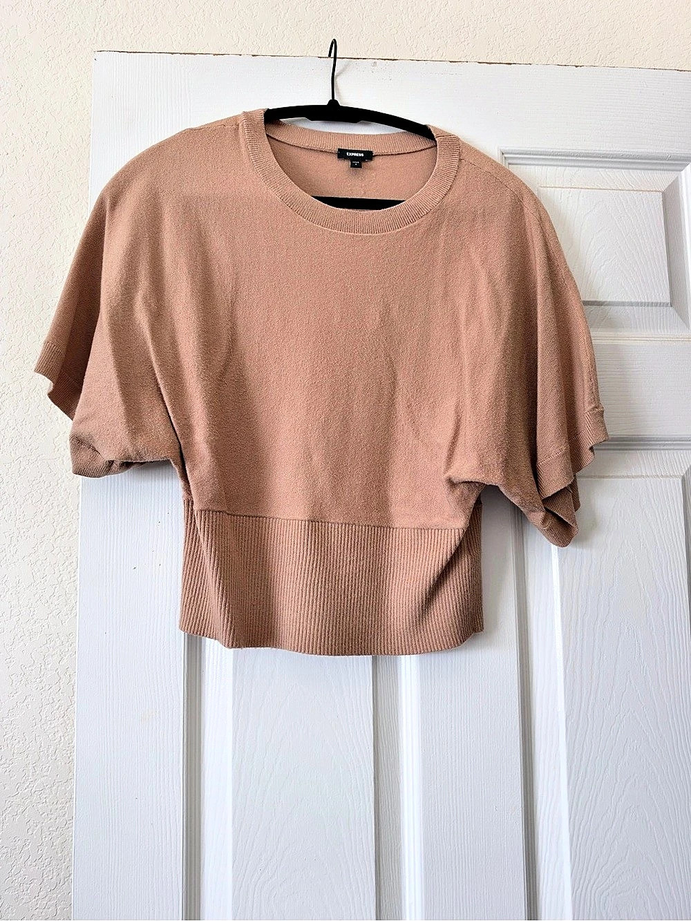 Express Brown Short Sleeve Top